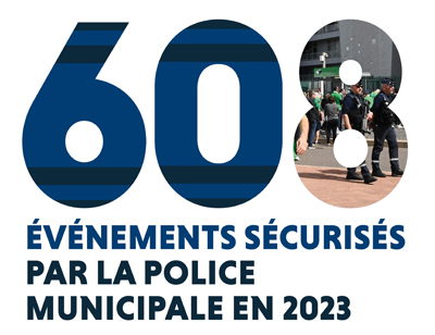 608 évènements sécurisés par la police municipale en 2023