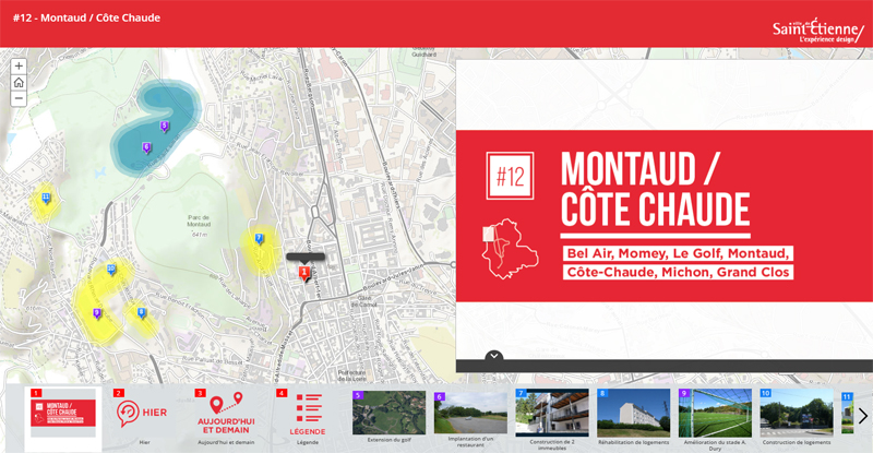 Carte interactive des projets secteur Montaud / Côte Chaude