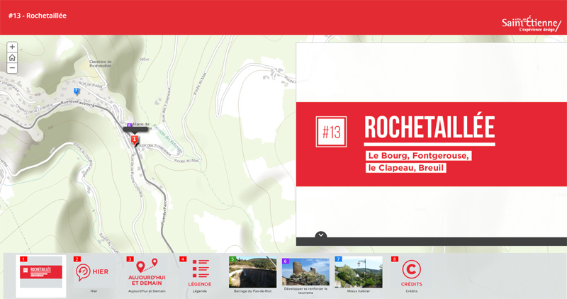 Carte interactive des projets secteur Rochetaillée