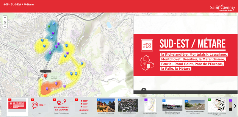 Carte interactive des projets secteur Sud-Est / Métare