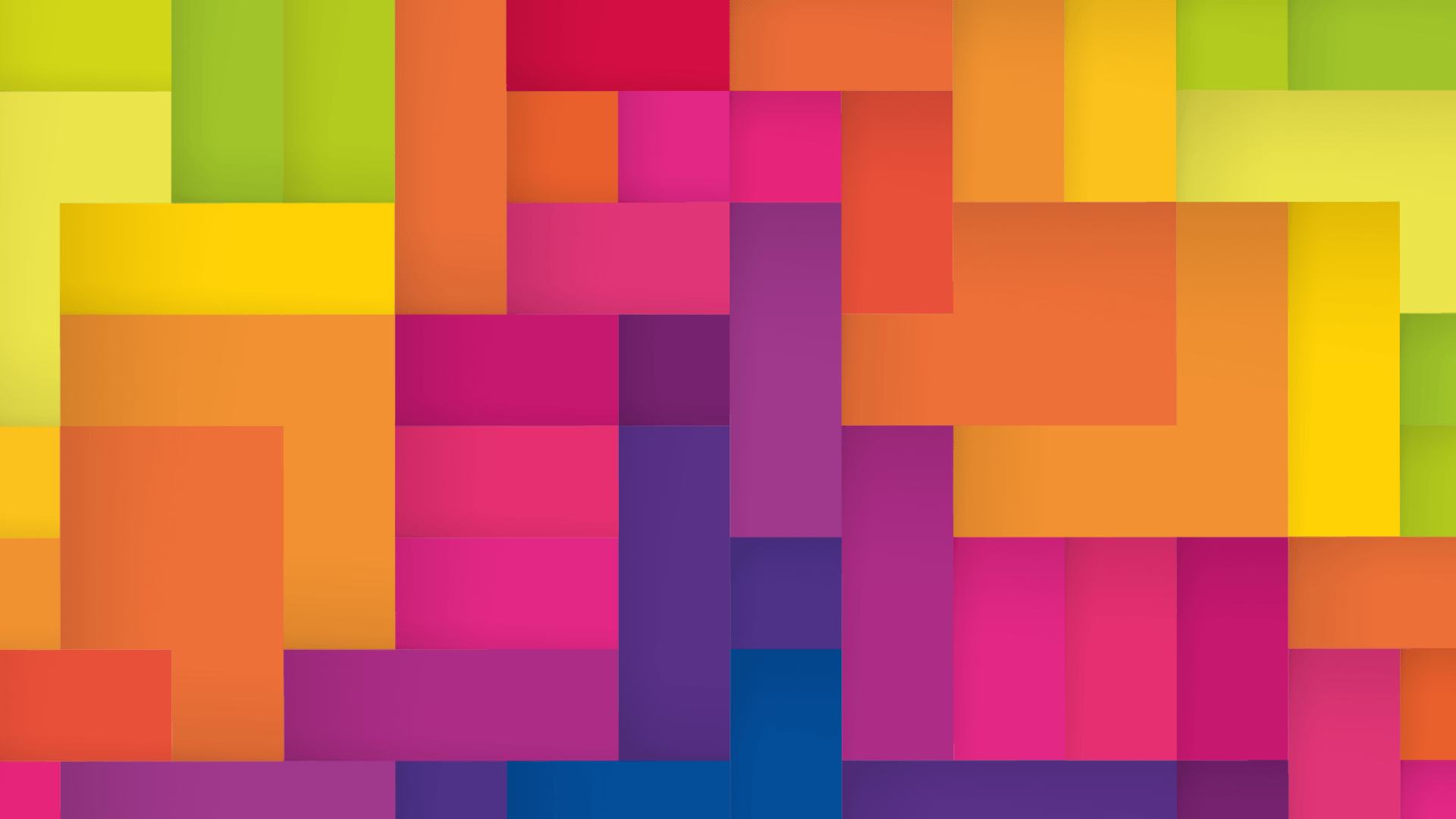 carrés de différentes couleurs