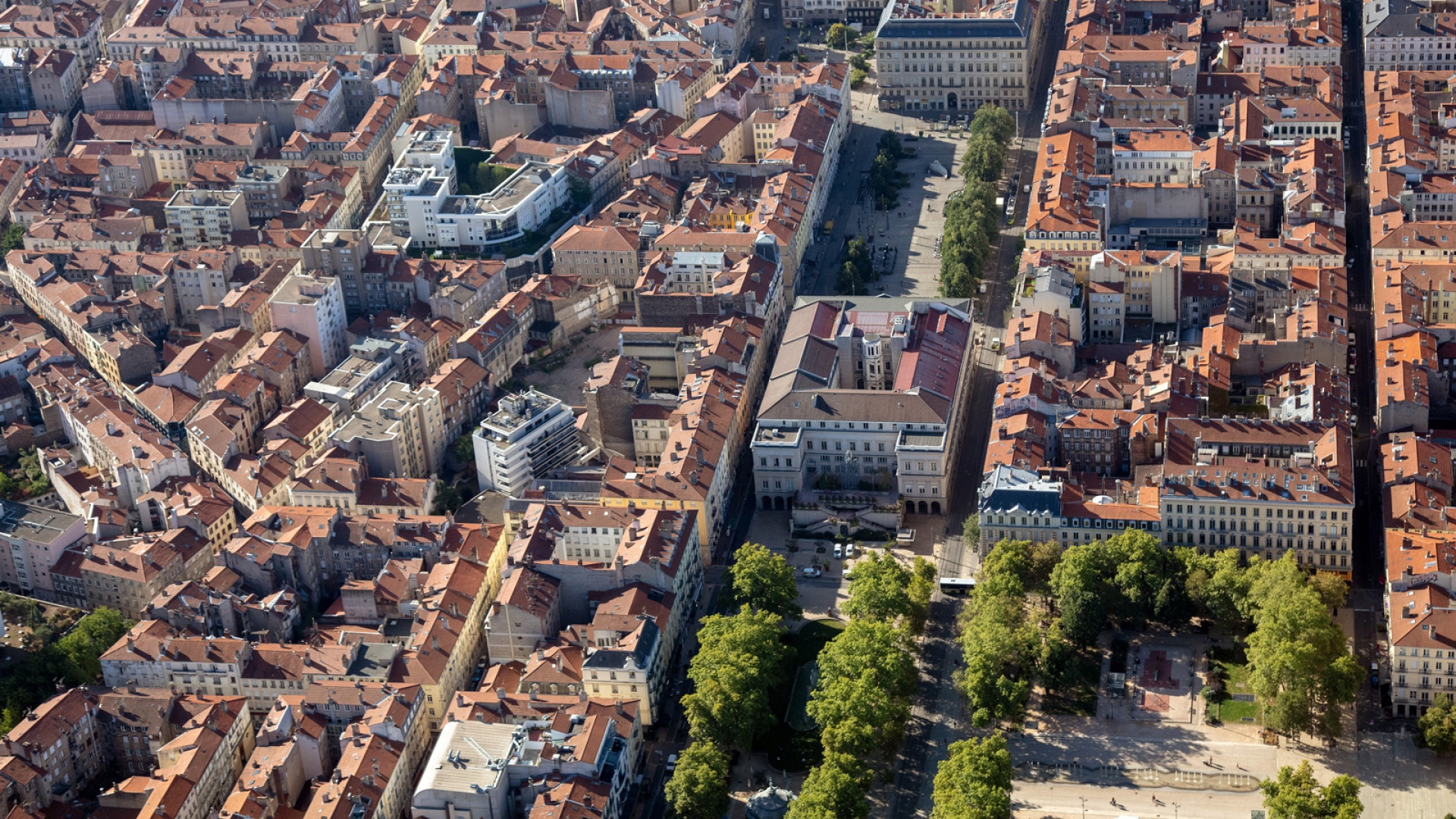 Centre-ville vu du ciel