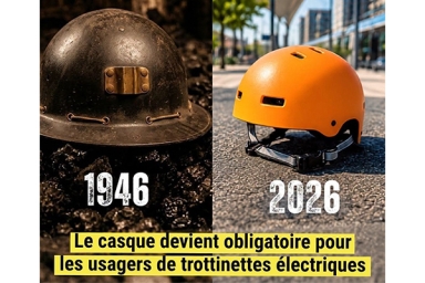 hier pour descendre au puits, aujourd'hui pour rouler en ville, le casque est obligatoire