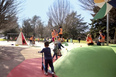 Aire des Télétubbies au parc de l'Europe