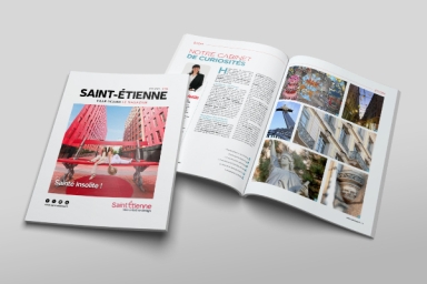 couverture et pages intérieures du magazine de Saint-Étienne