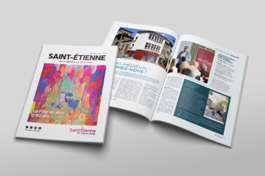 couverture et pages intérieures du magazine de Saint-Étienne