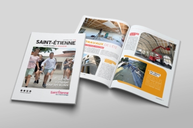 couverture et pages intérieures du magazine de Saint-Étienne