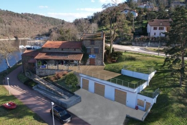 Esquisse du projet d'élargissement du Club nautique de Saint-Étienne