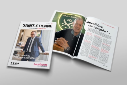 couverture et pages intérieures du magazine de Saint-Étienne - Agrandir l'image, fenêtre modale