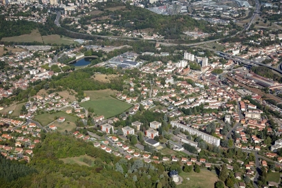 vue aérienne d'un quartier - Agrandir l'image, fenêtre modale