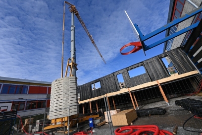 chantier de construction d'un batiment - Agrandir l'image, fenêtre modale