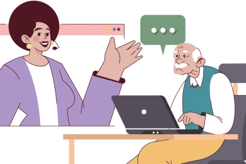 accompagnement d'une personne âgée via une téléassitance