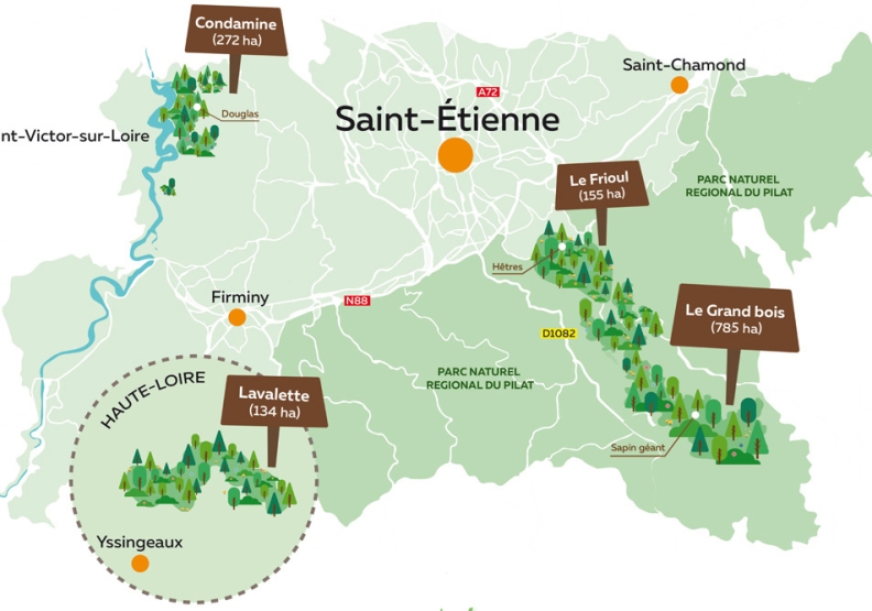 Carte des forêts communales - Agrandir l'image, fenêtre modale